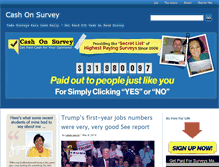Tablet Screenshot of cashonsurvey.com